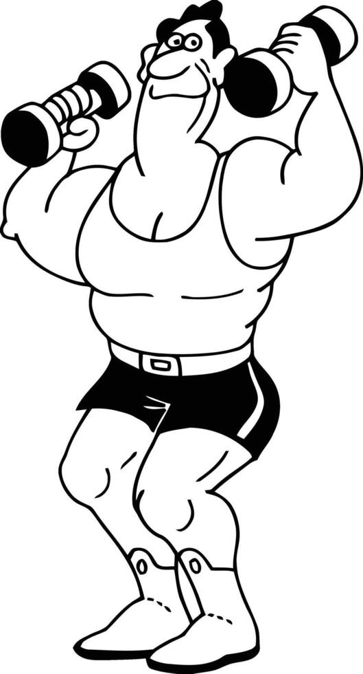 The lifter of barbells vector