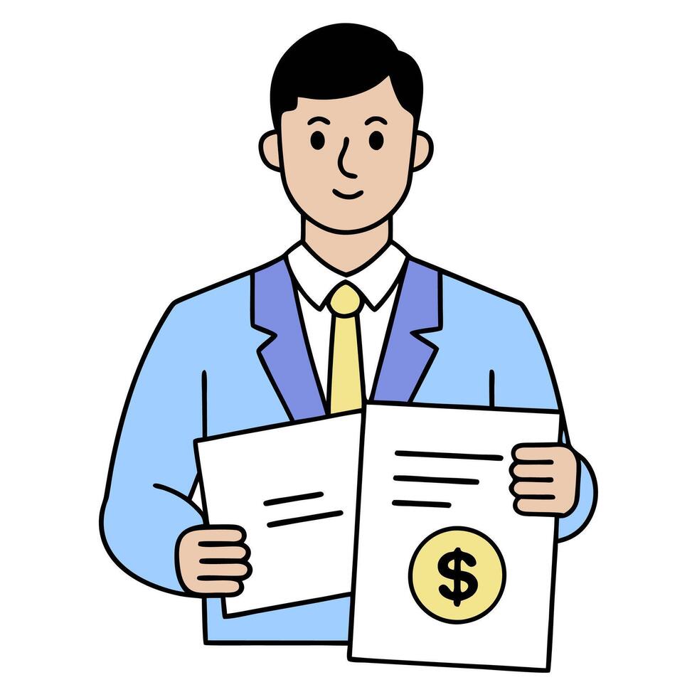 Accountant with fraud detection report concept as An accountants profile blended with a fraud detection report symbolizing the consequences of financial miscondu vector