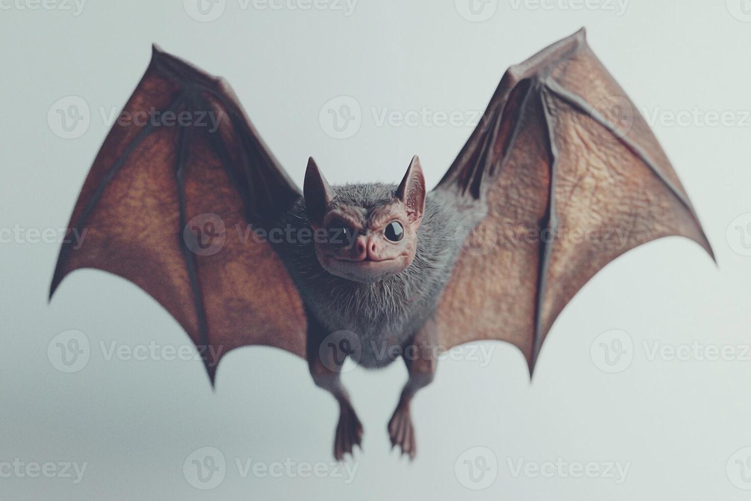 A bat with its wings spread out photo