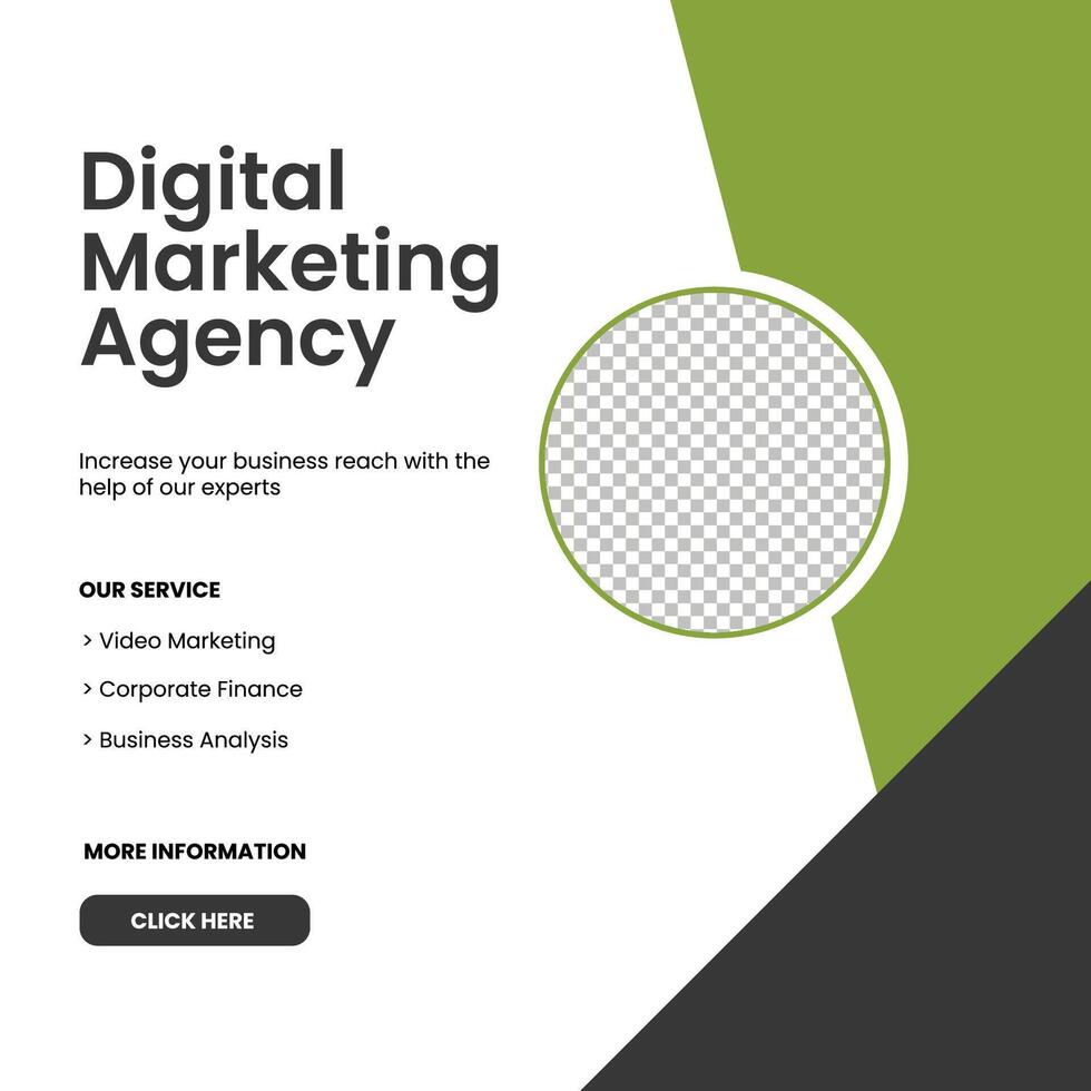 Digital business marketing banner for social media post template design vector