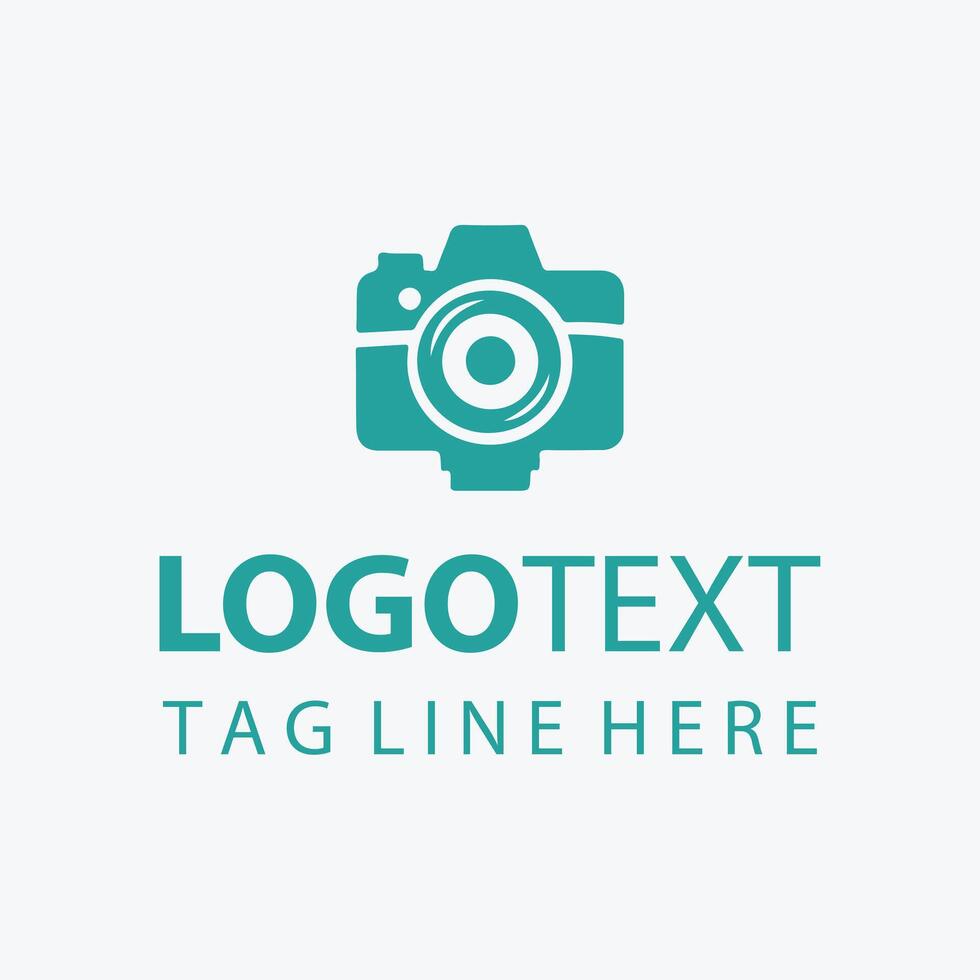 Vision Glow camera shutter logo vector
