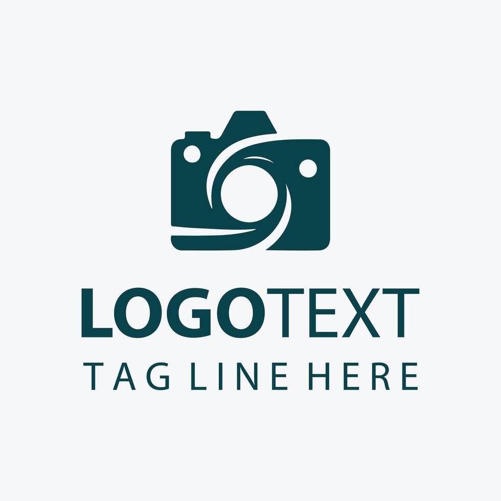 Lens Sphere shutter camera logo vector