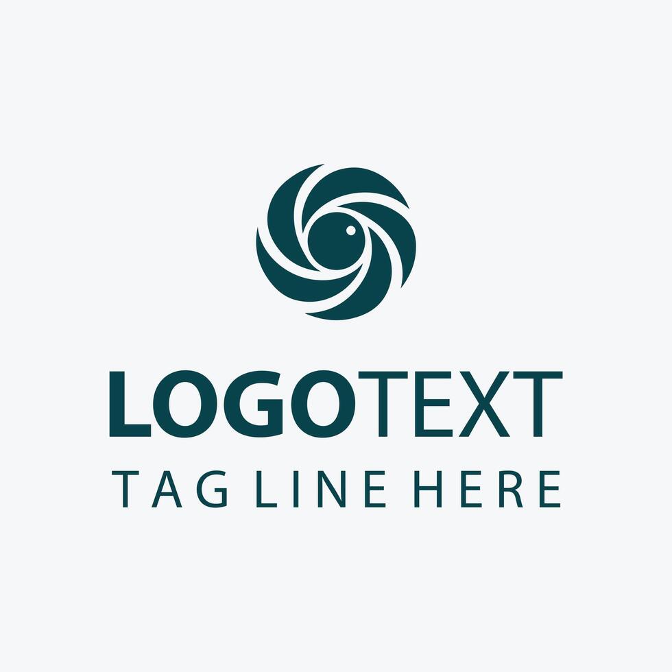 Vision Edge shutter camera logo vector