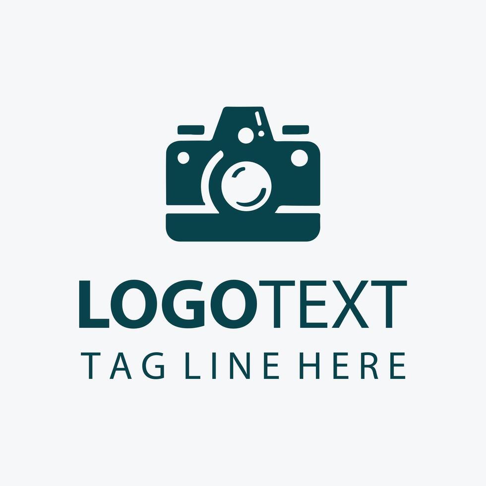 Focused Lens camera shutter logo vector