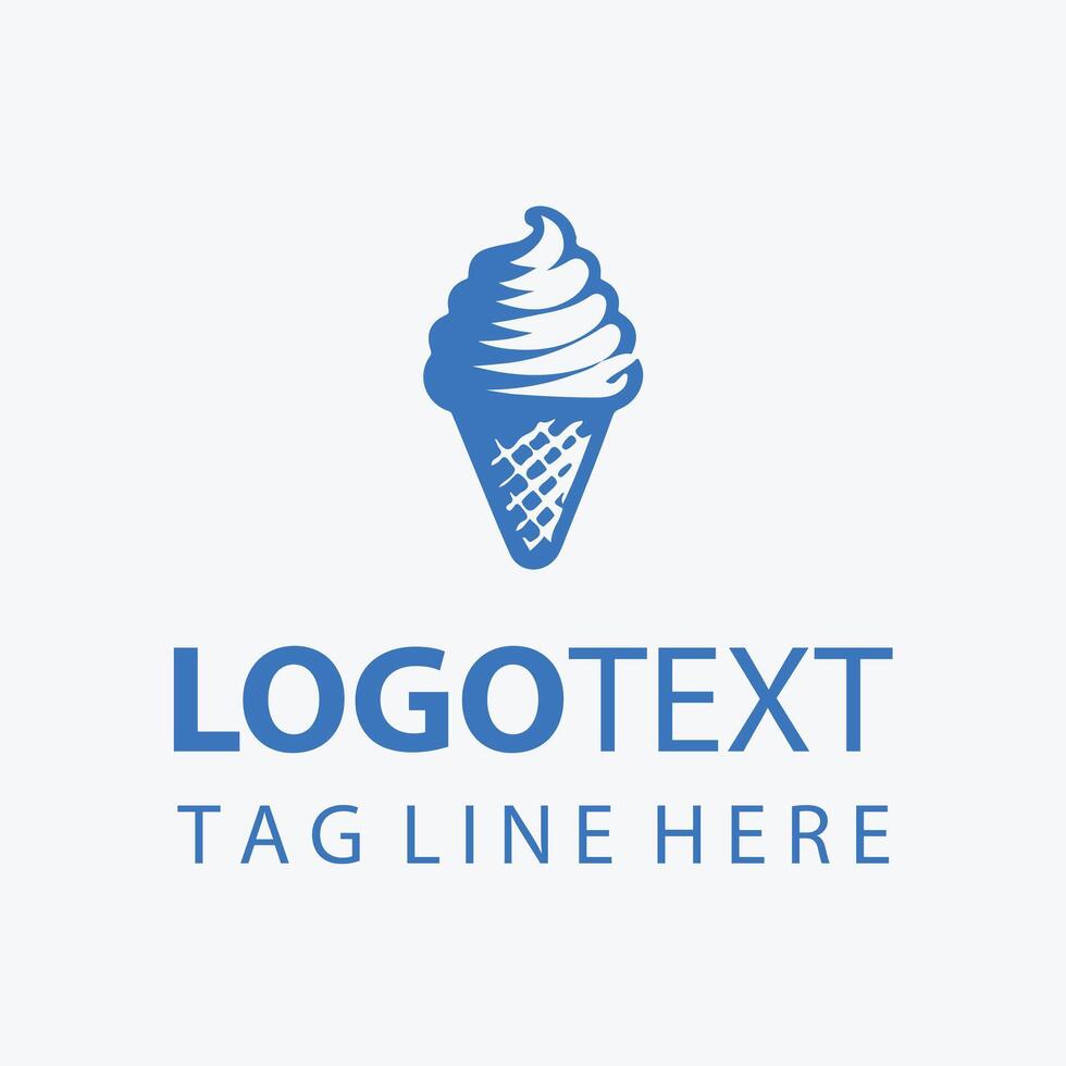 Frosty Fusion ice cream logo vector