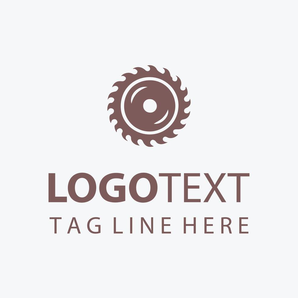 Wooden Legacy Carpenter Saw Logo vector