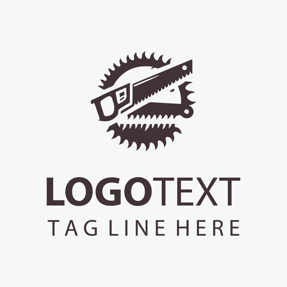 Timber Tailors Carpenter Saw Logo vector