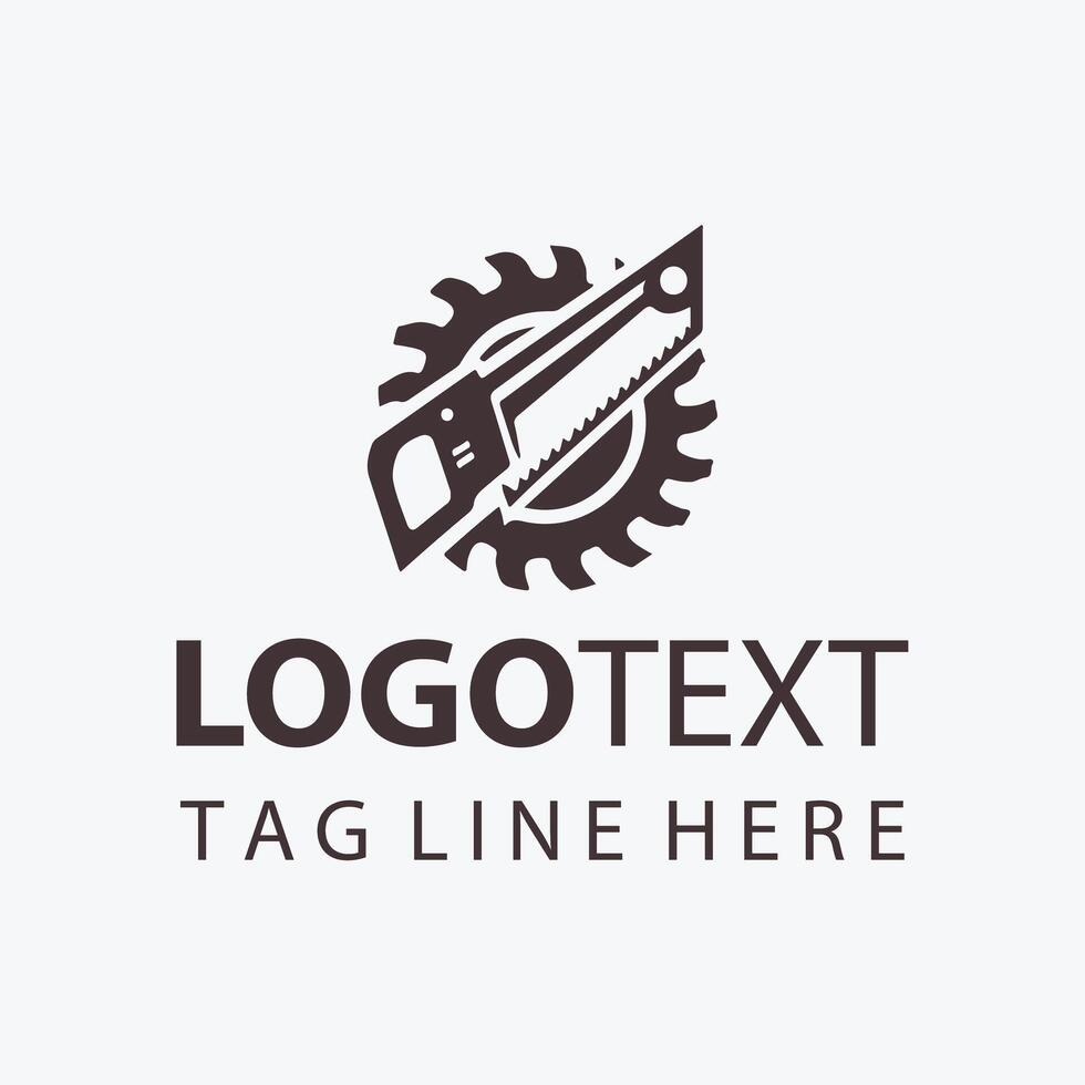 Blade Master Carpenter Saw Logo vector