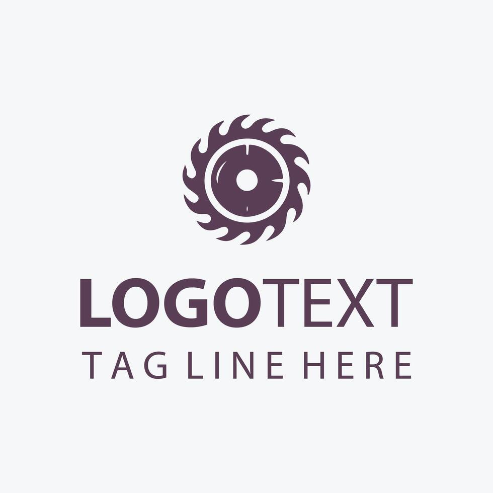 Wood Blade Carpenter Saw Logo vector