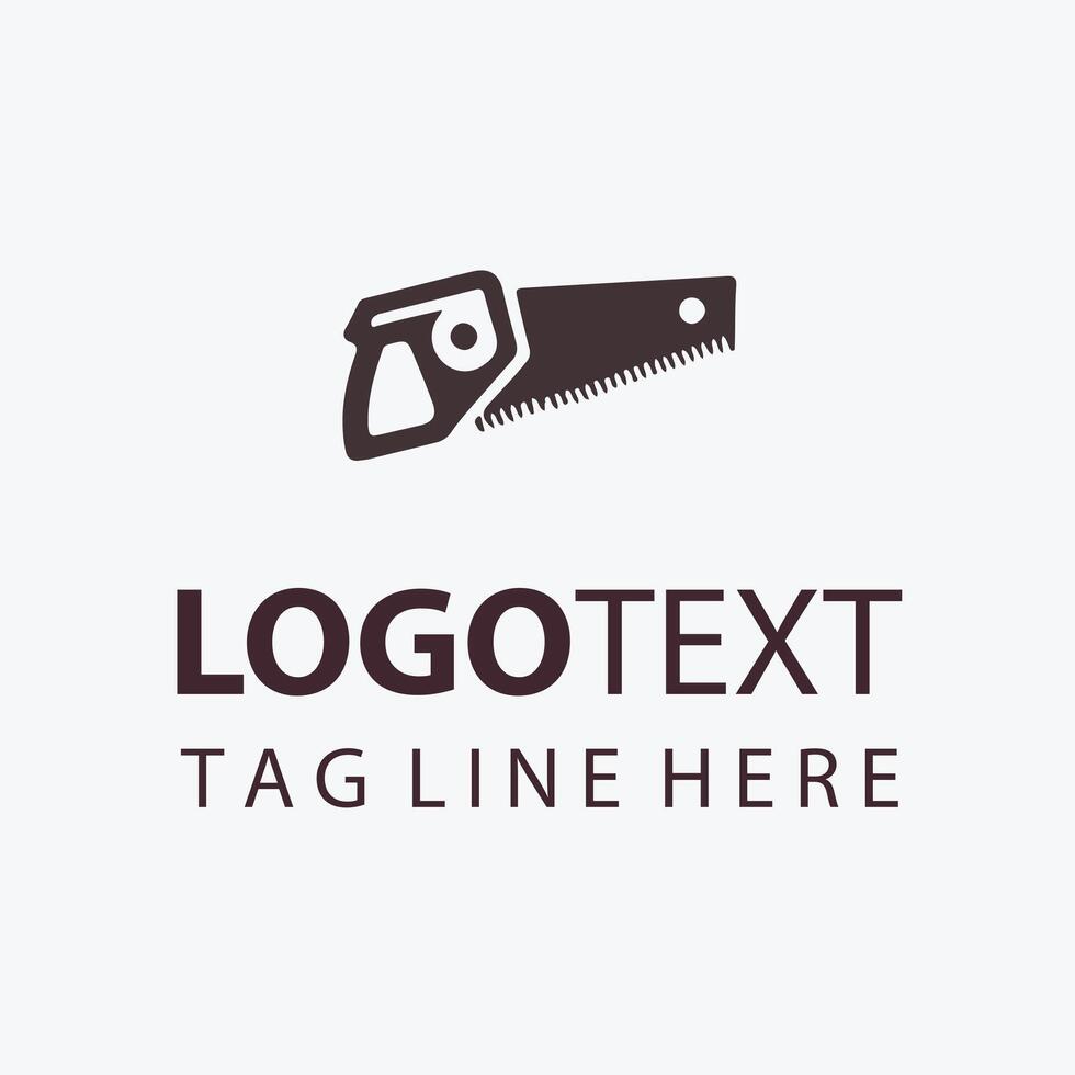 Pro Sharp Carpenter Saw Logo vector