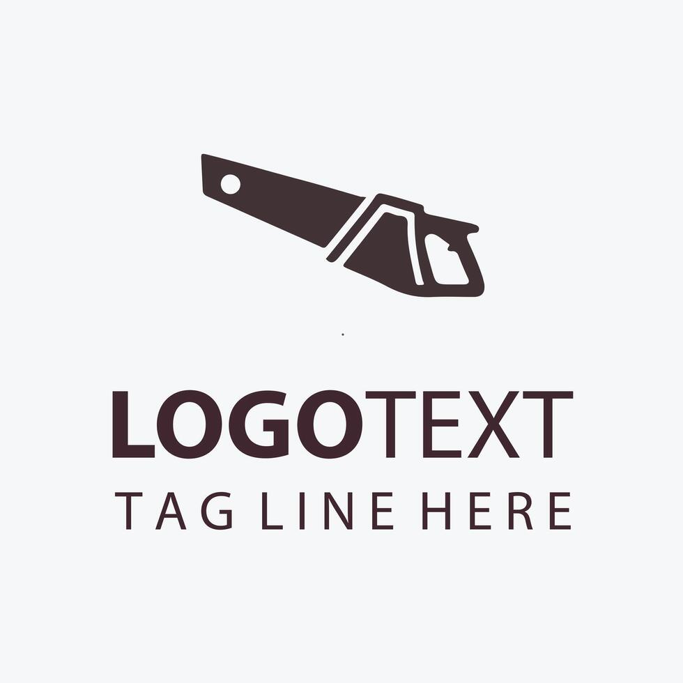 Pin Point Carpenter Saw Logo vector