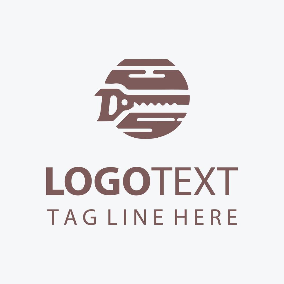 True Edge Carpenter Saw Logo vector