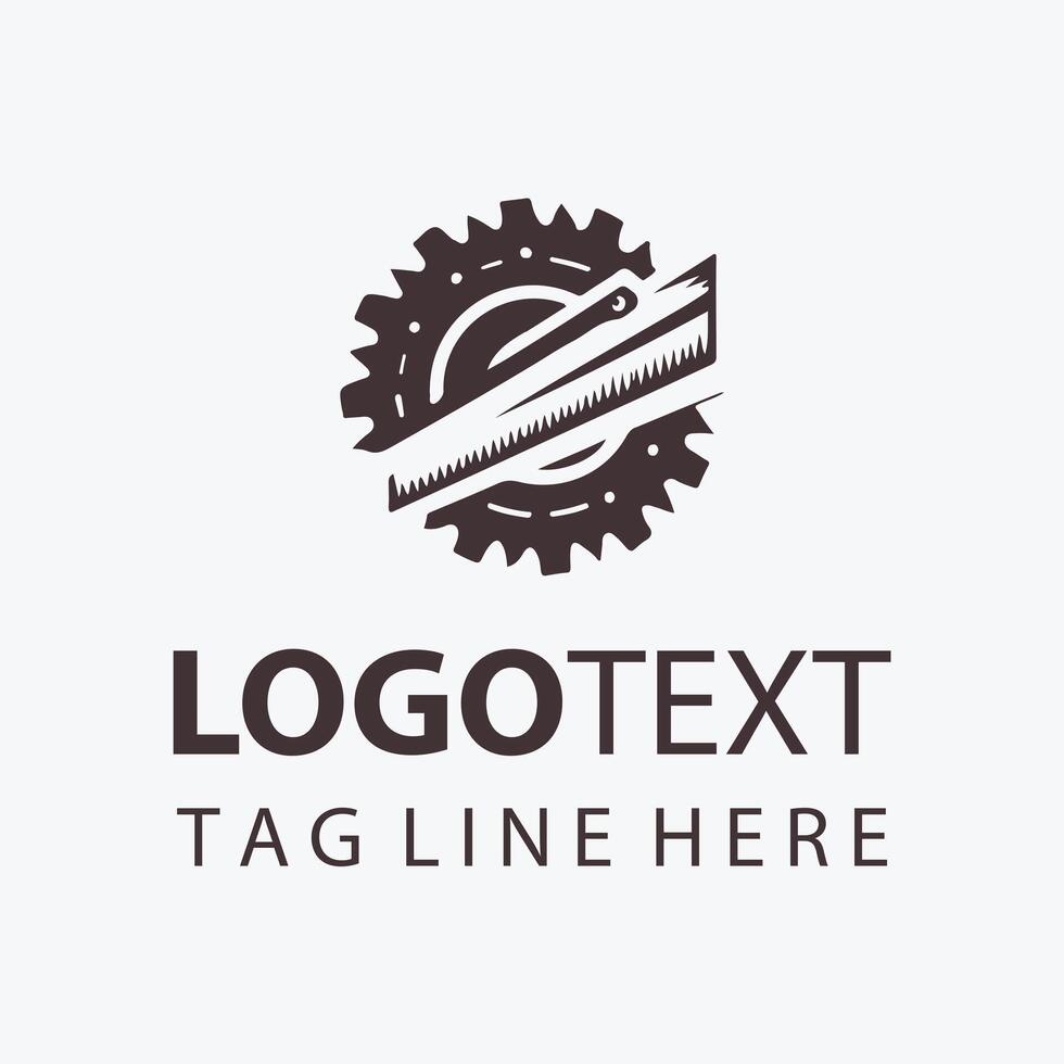 Speed Edge Carpenter Saw Logo vector