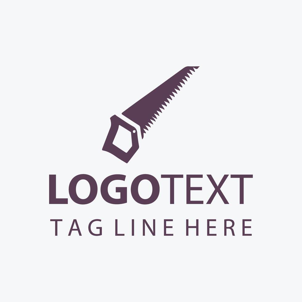 Timber Edge Pro Carpenter Saw Logo vector