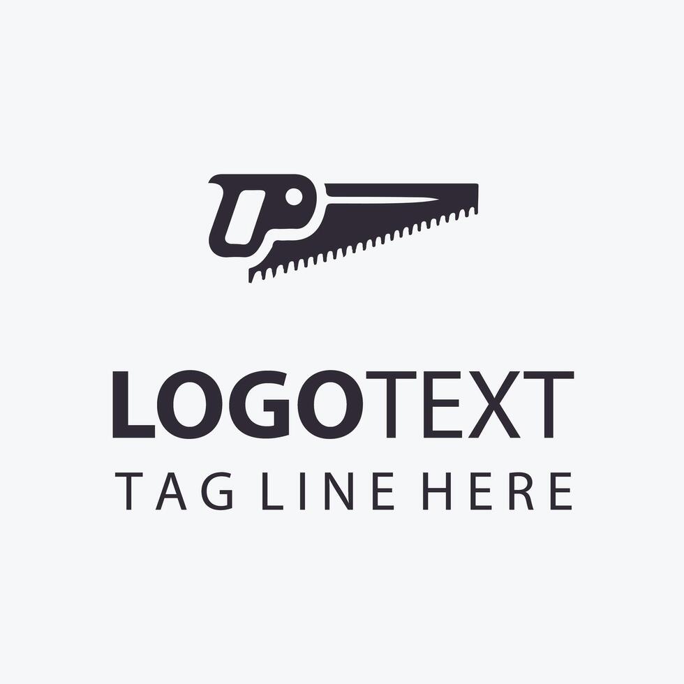 Clear Cut Carpenter Saw Logo vector