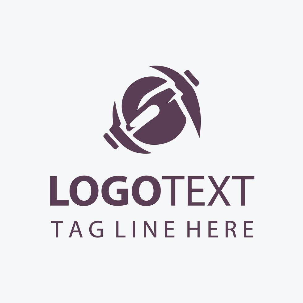 Sharp Line Carpenter Saw Logo vector