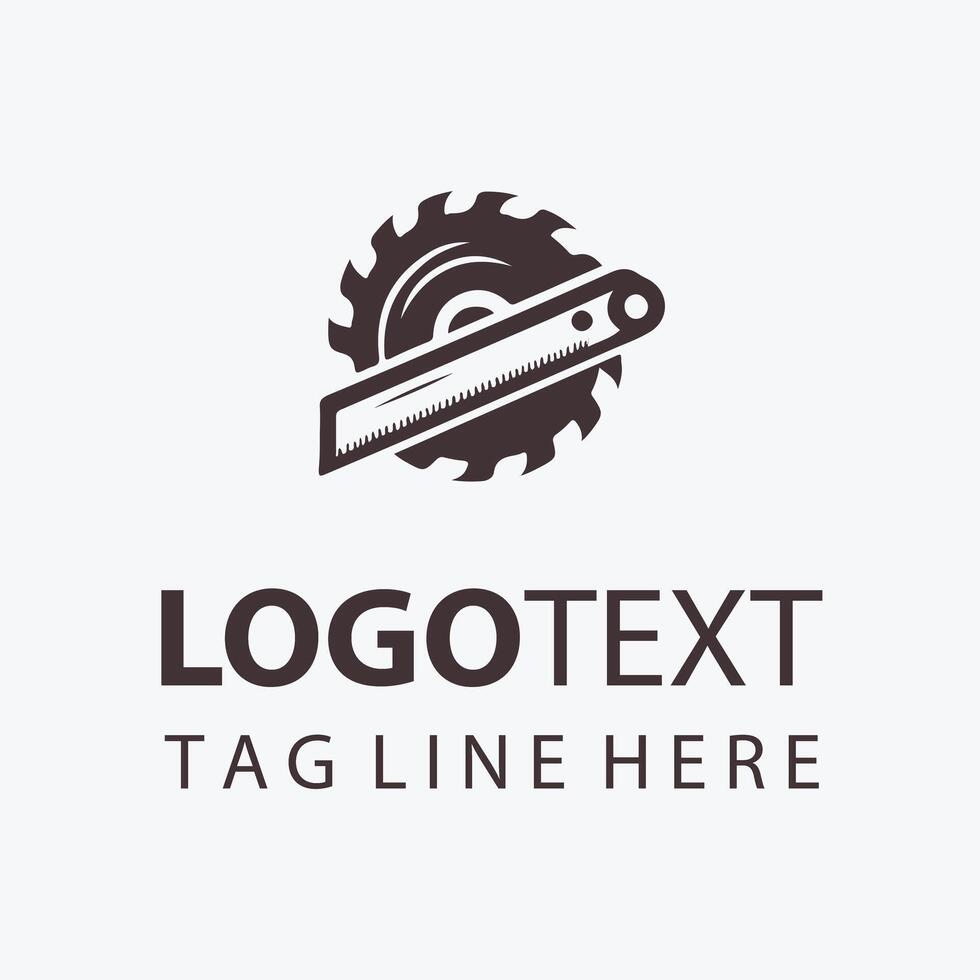 Blade Pro Carpenter Saw Logo vector
