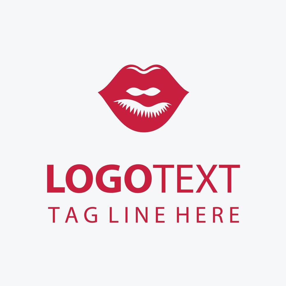 Kiss Whisper lips logo vector