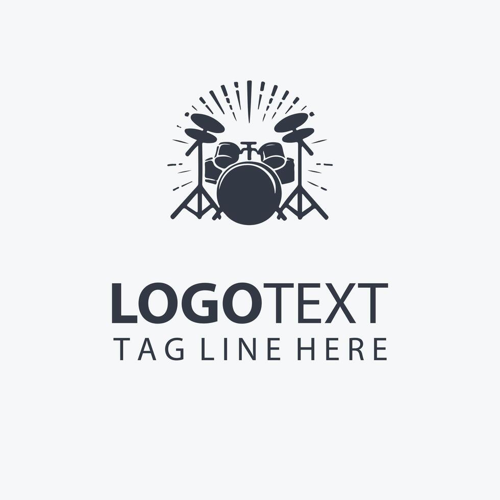 Mystic Pulse Magic Drum Logo Design vector