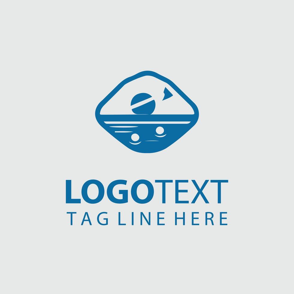 Poolside Breeze pool logo vector