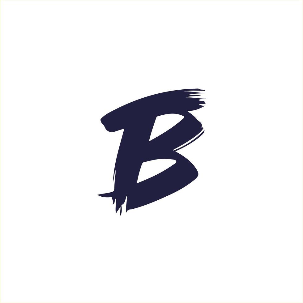 STYLESH UNIQUE letter brush B logo design vector