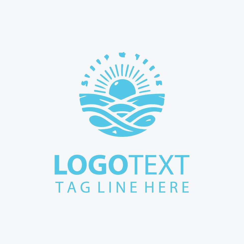Coral Tide Solutions Ocean Logo Design vector
