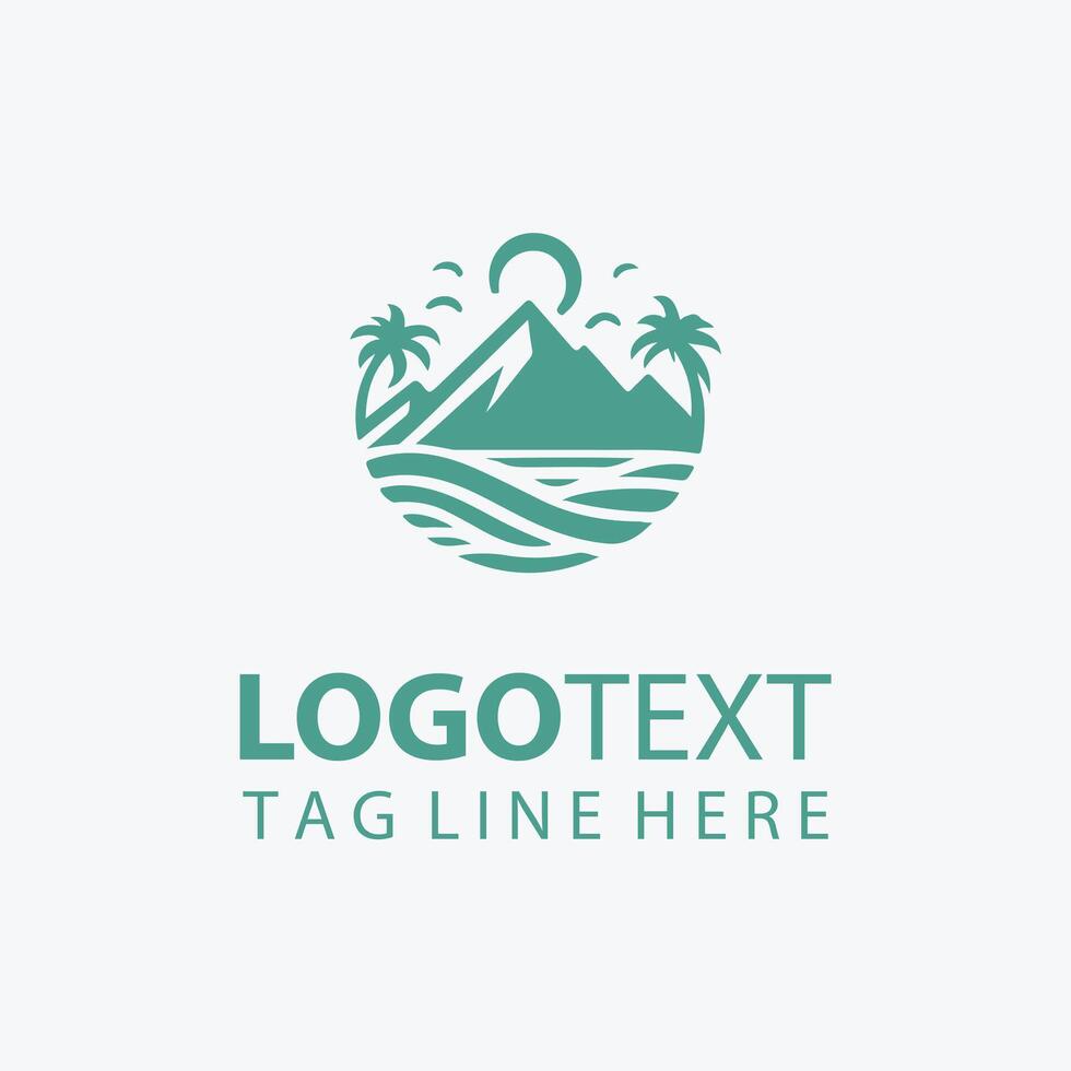 Coral Shore Creations Ocean Logo vector