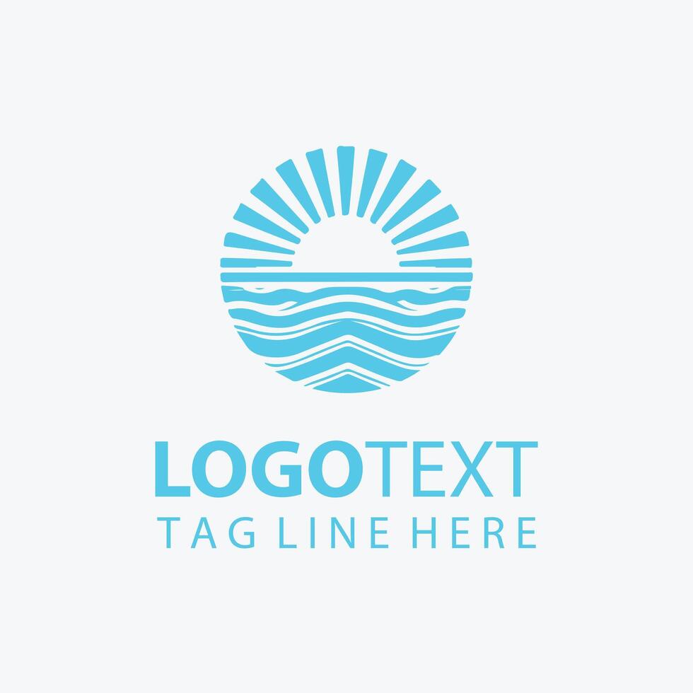 Aqua Flare Branding Ocean Logo vector