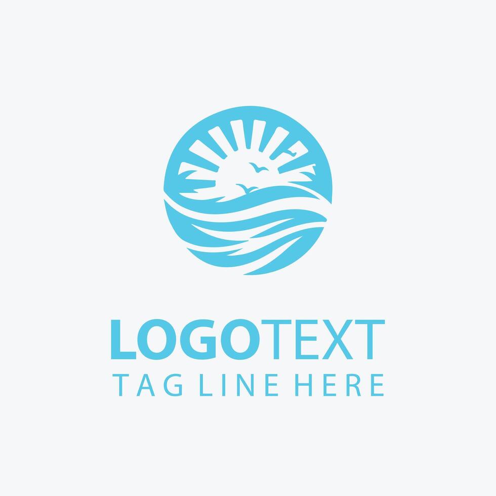 Ocean Flow Logo Design vector