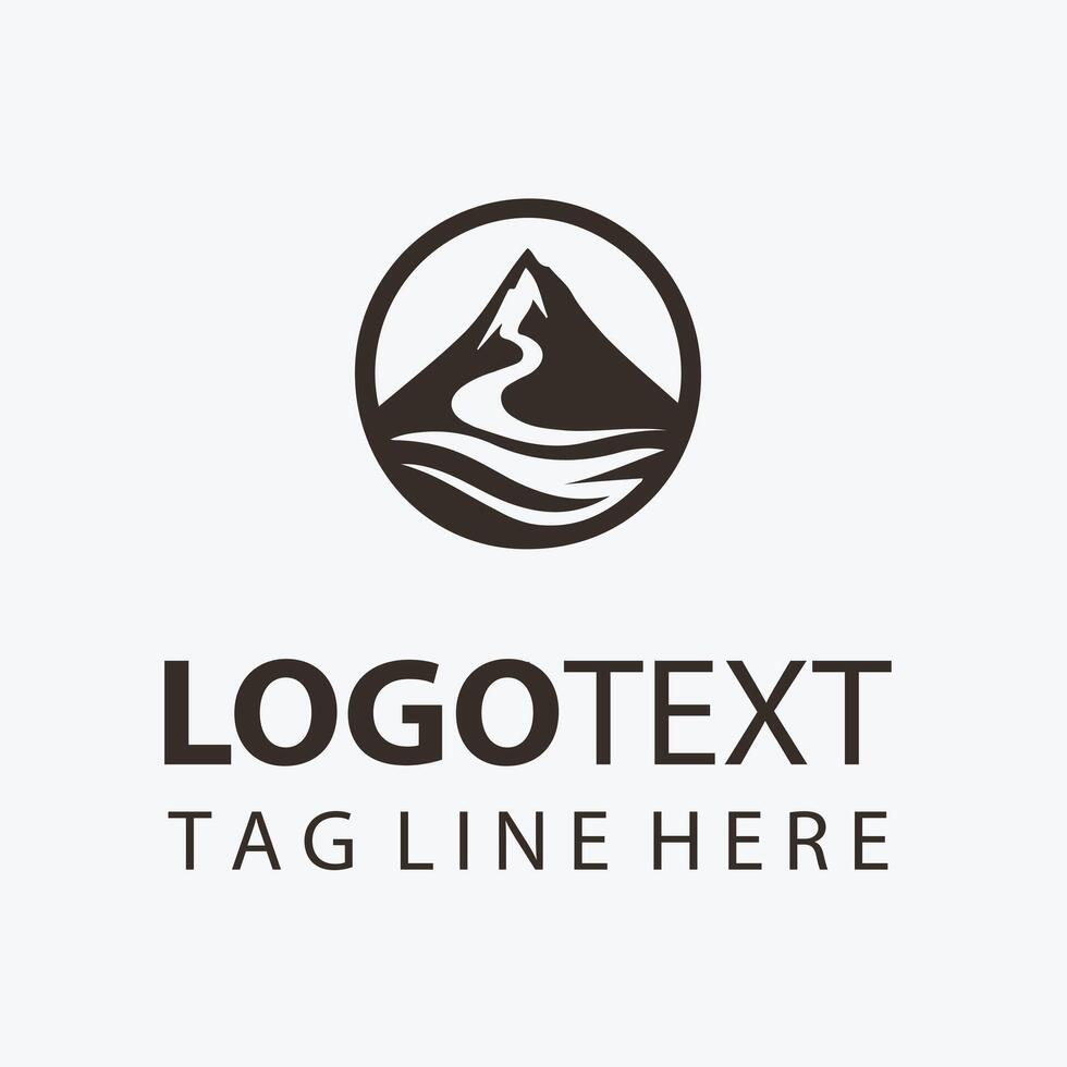 MagmaImpact mountain volcano logo vector