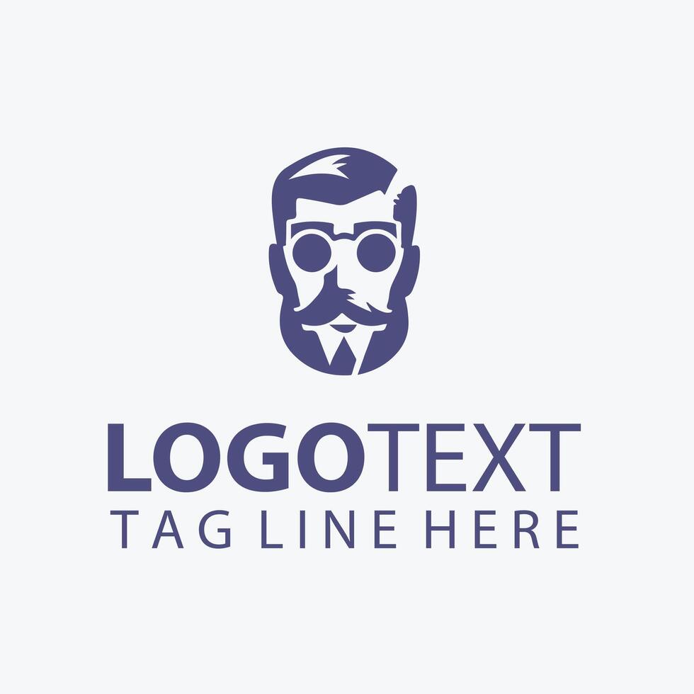 Lens Vision Pro Eye Glass Man Logo vector