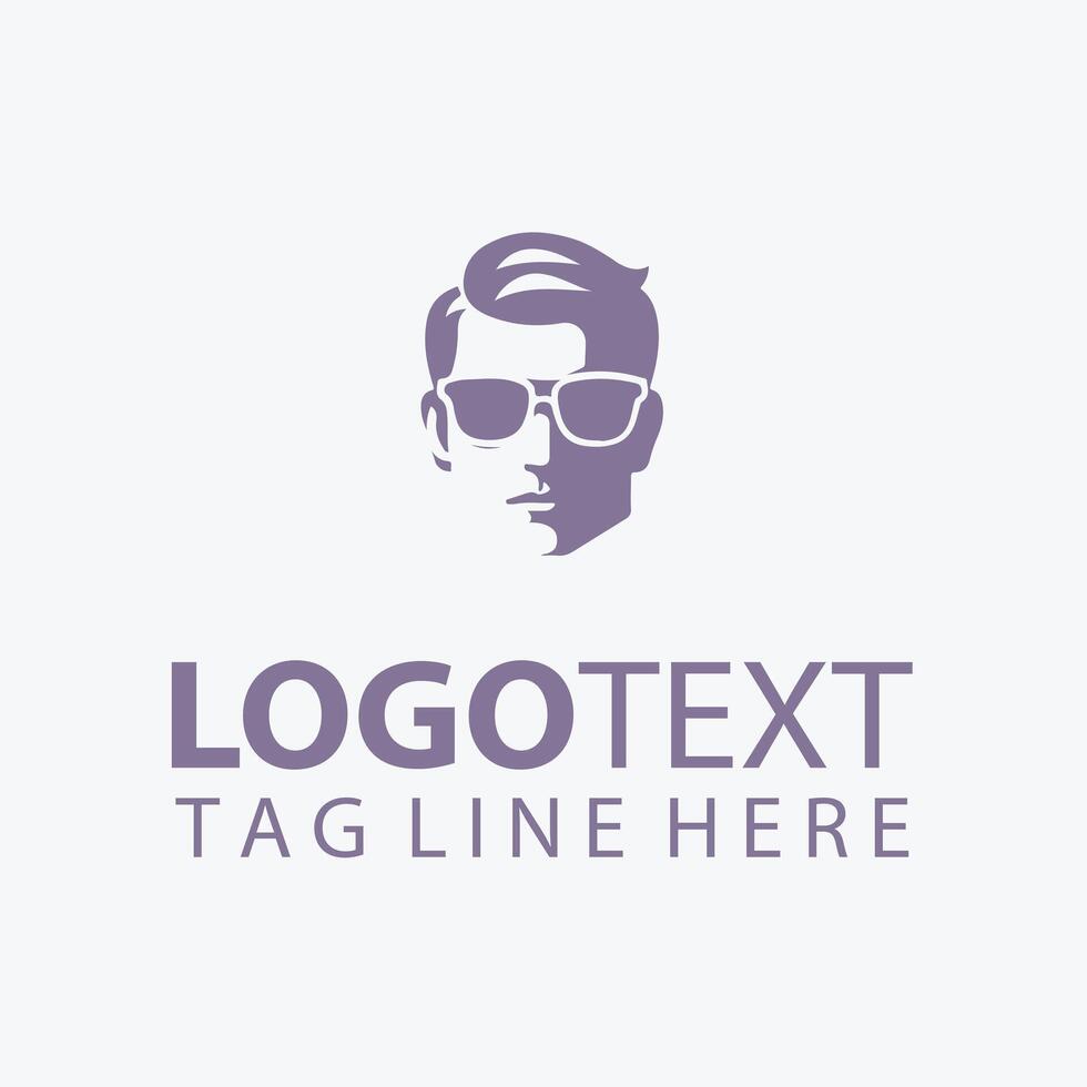 Optic Creator Eye Glass Man Logo vector