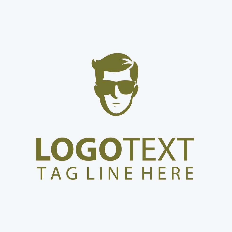 The Optics Master Eye Glass Man Logo vector