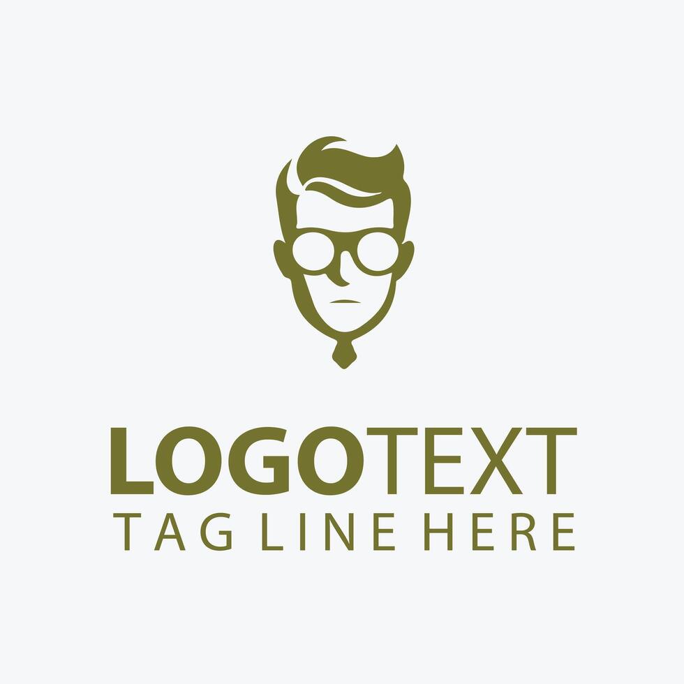 The Vision Eye Glass Man Logo vector