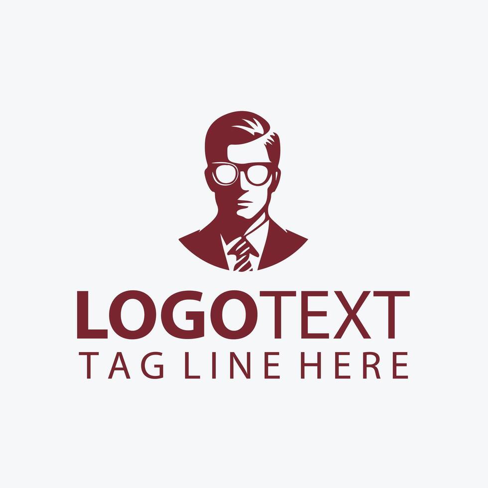 Spectacle Master Eye Glass Man Logo vector