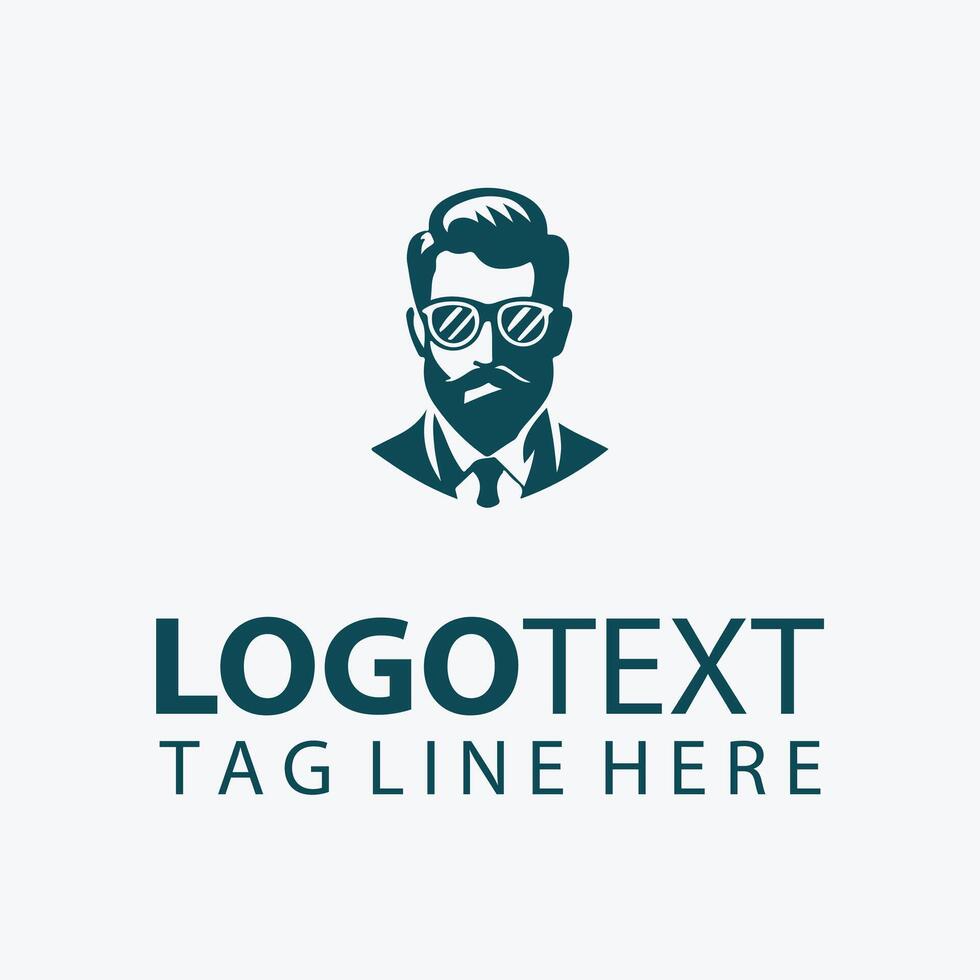 Visionary Eye Glass Man Logo vector