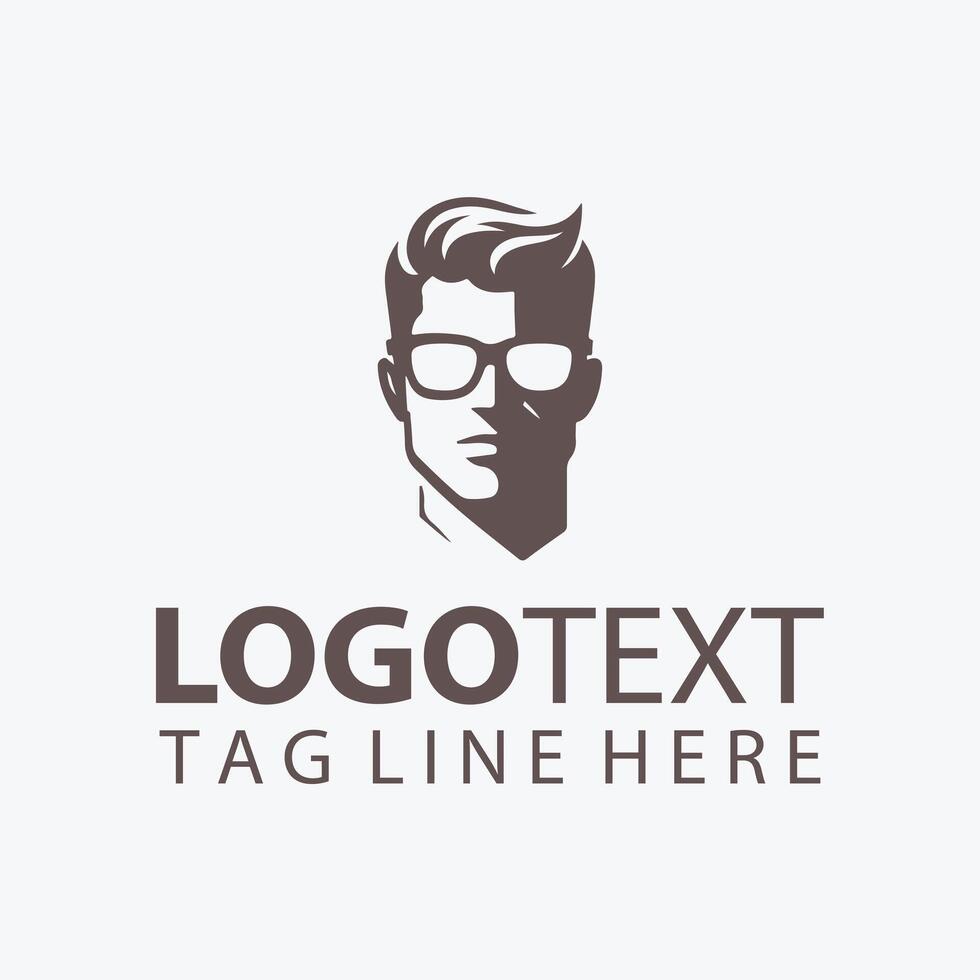 Eye Glass Man Lens Works Logo vector