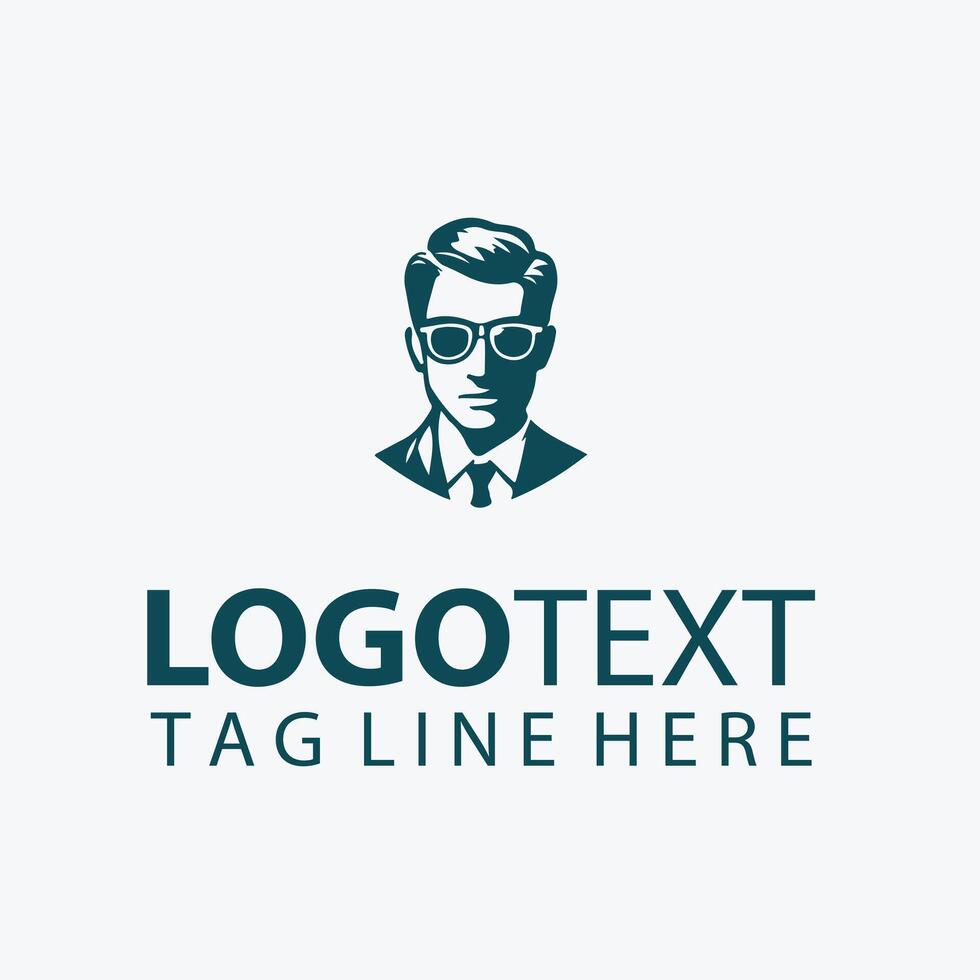 The Optic Eye Glass Man Logo vector