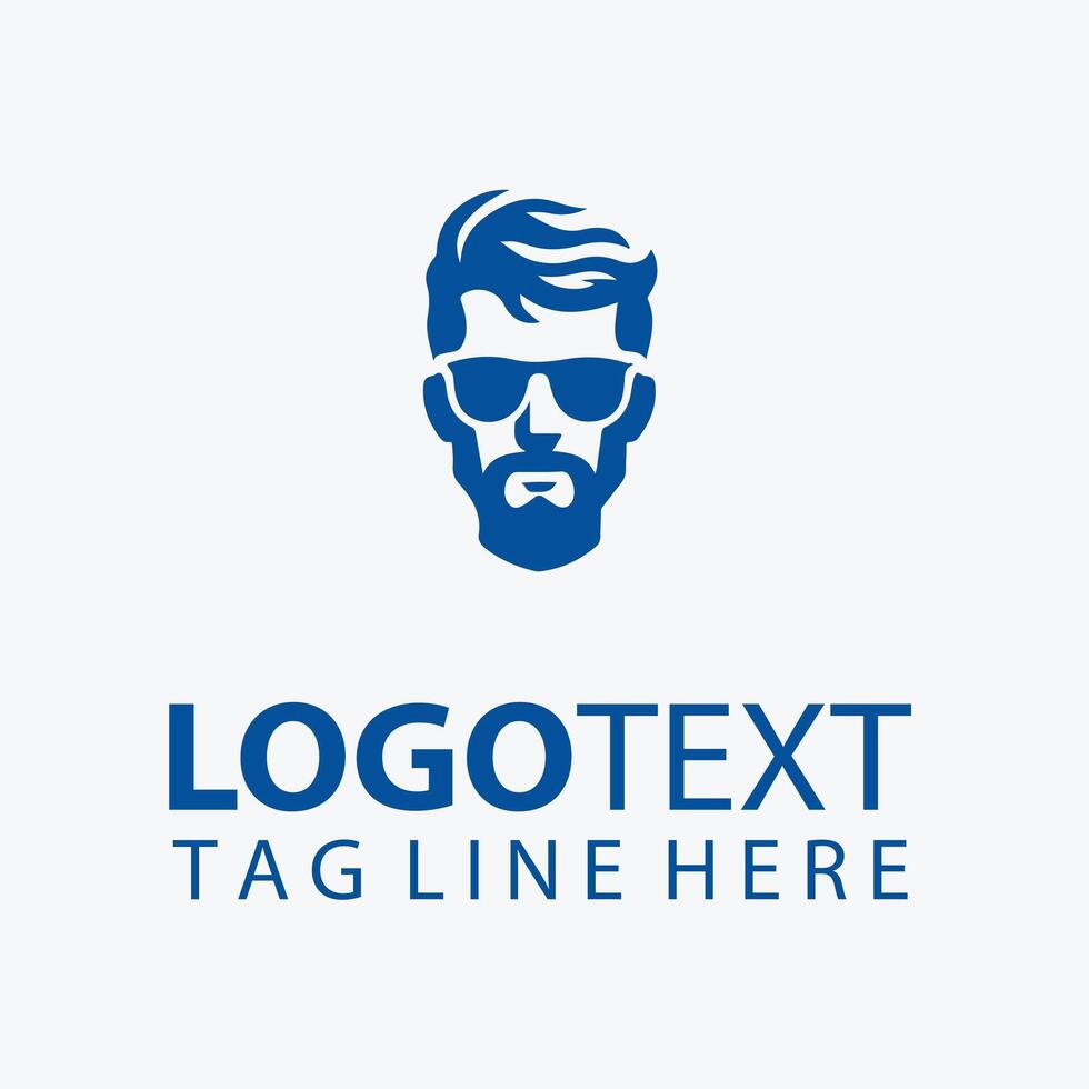 Eye Glass Man Logo Design vector