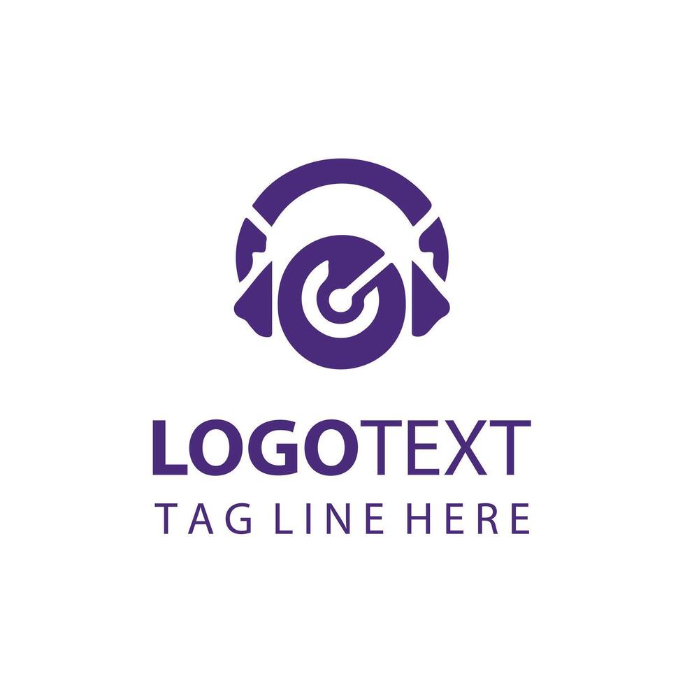 Echo Vision headphone logo vector