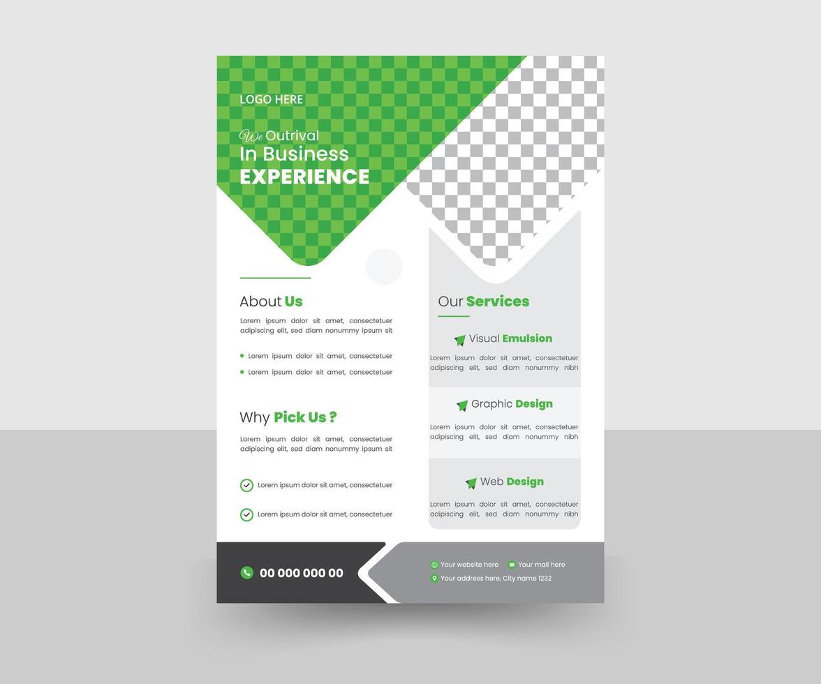 Abstract business flyer template vector