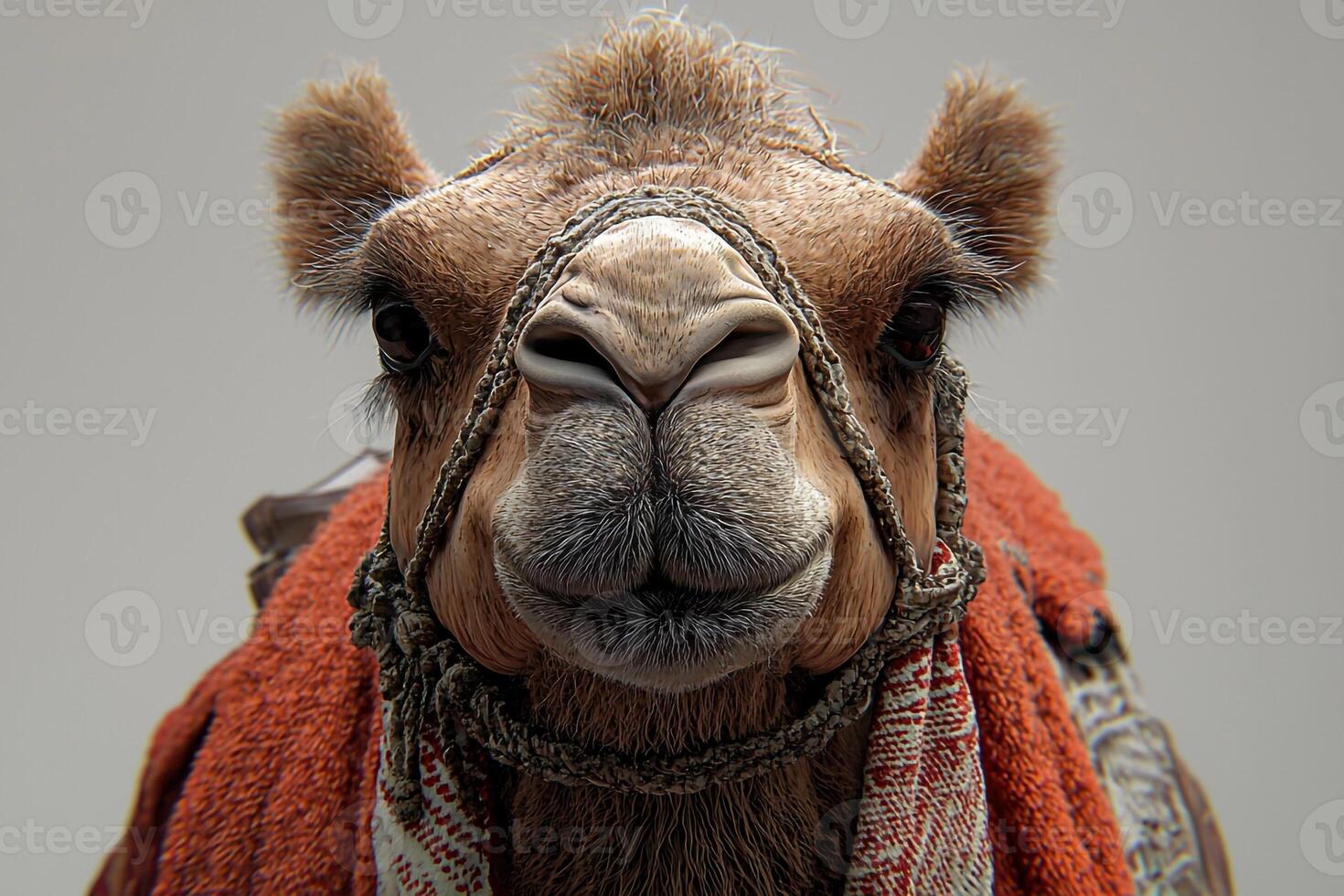 A camel with a scarf photo