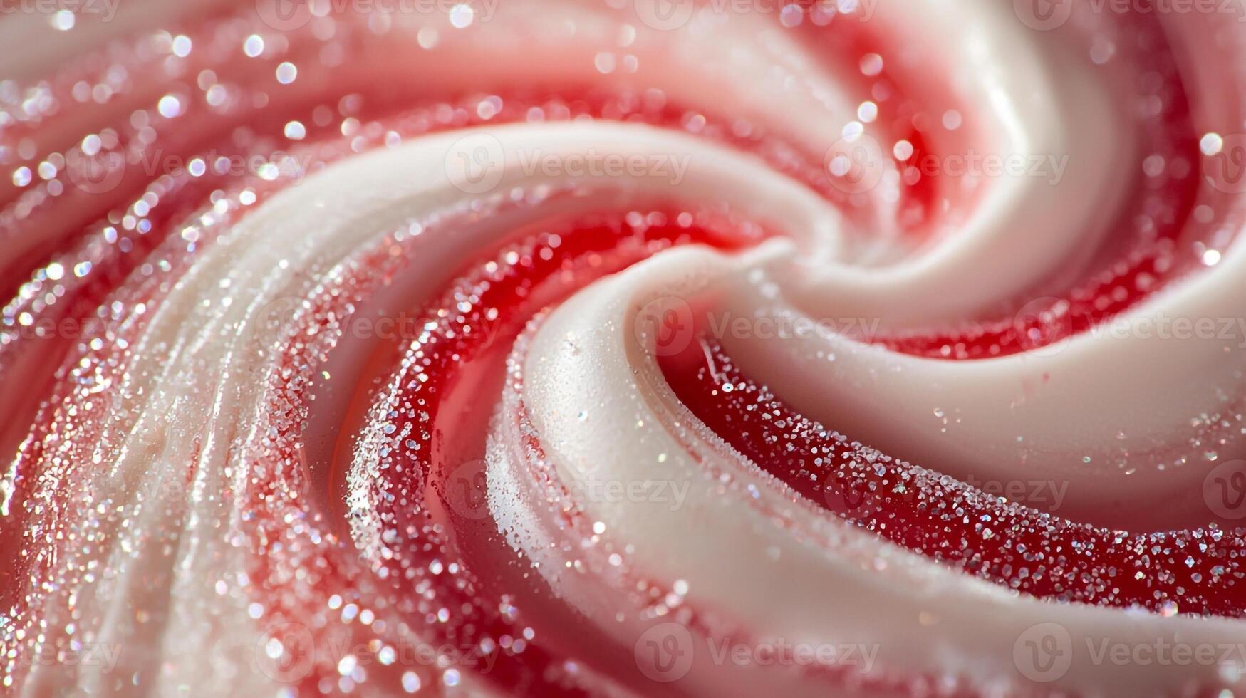 A close up of a red and white swirl photo