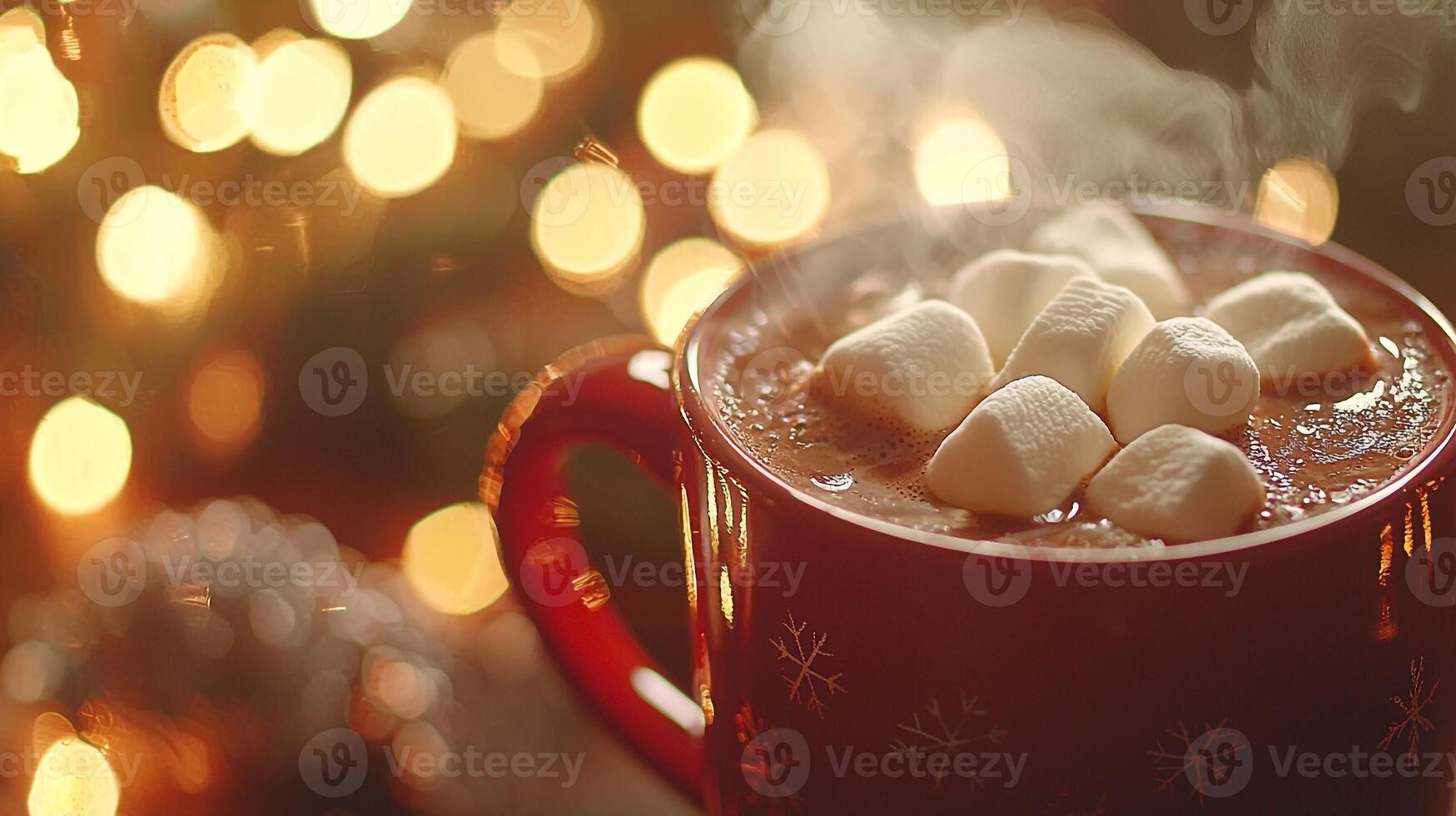 Hot chocolate with marshmallows photo