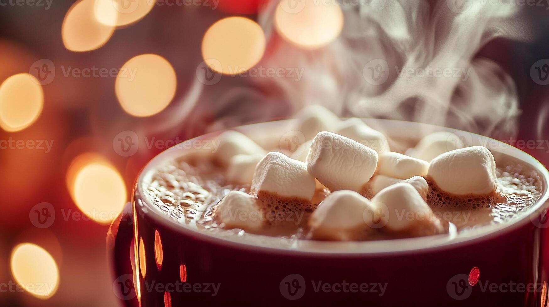 Hot chocolate with marshmallows photo