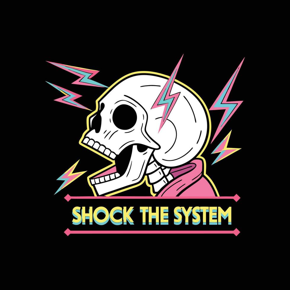 Shock The System T-Shirt Template vector
