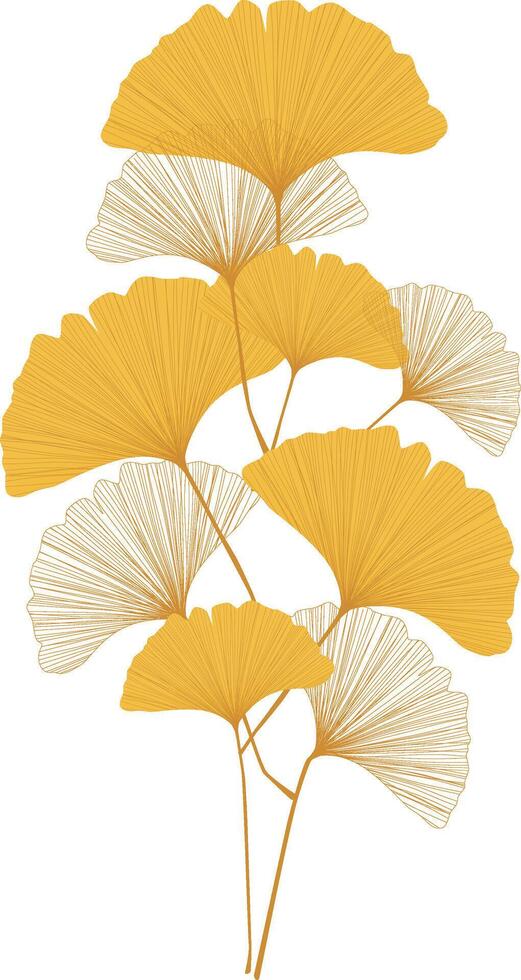 Mobile background with ginkgo biloba leaf pattern in white tones vector