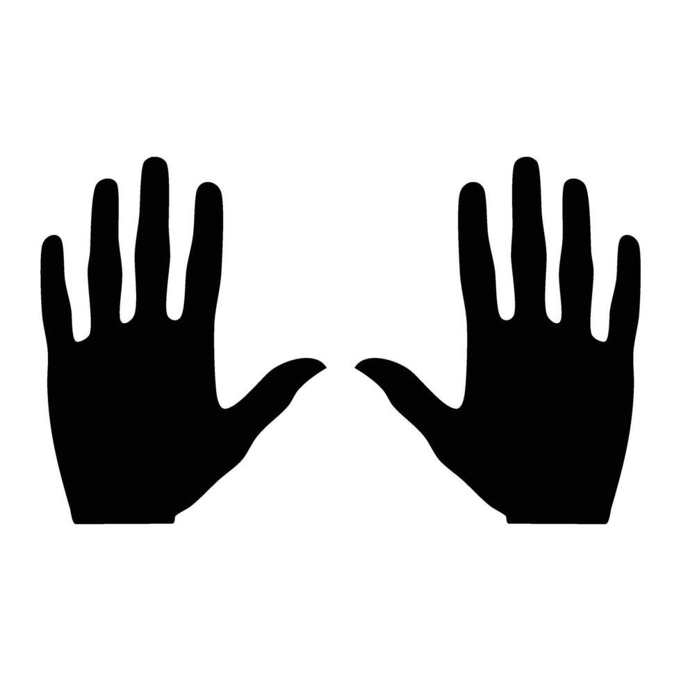 a female palm black object vector