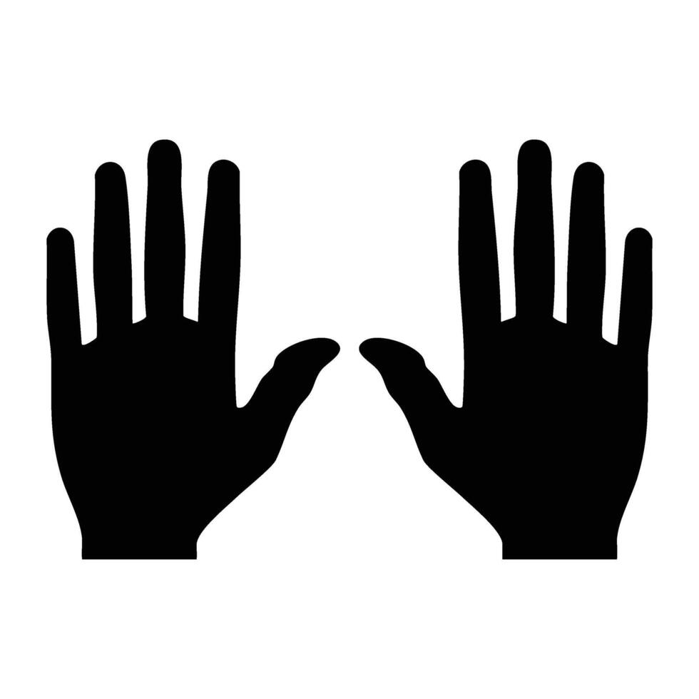 a male palm black object vector