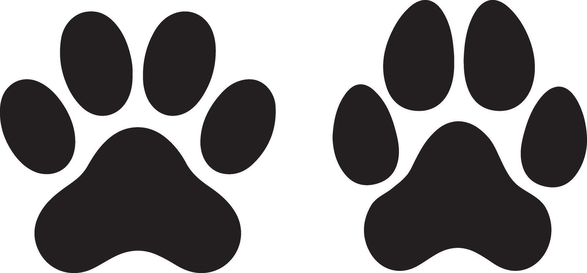 Adorable Cat and Dog Paw Prints Icons for Creative Designs and Projects vector